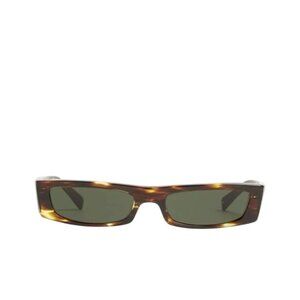 Alain Mikli x Alexandre Vauthier A05039 Edwidge Rectangular Sunglasses in Brown